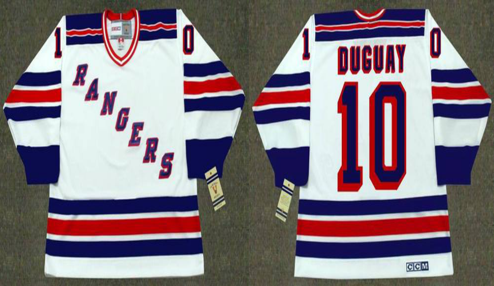2019 Men New York Rangers 10 Duguay white CCM NHL jerseys
